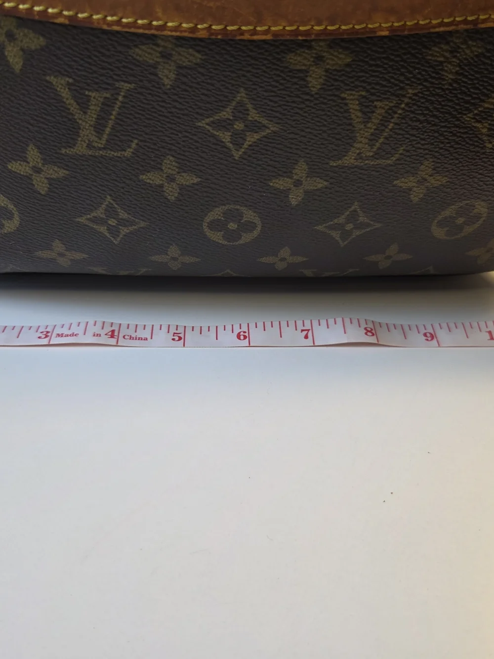 Louis Vuitton Brown Monogram Canvas Messenger Bag with Tan Accents